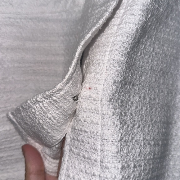 Tweed Novelty Button Cropped Shacket - Picture 5 of 5